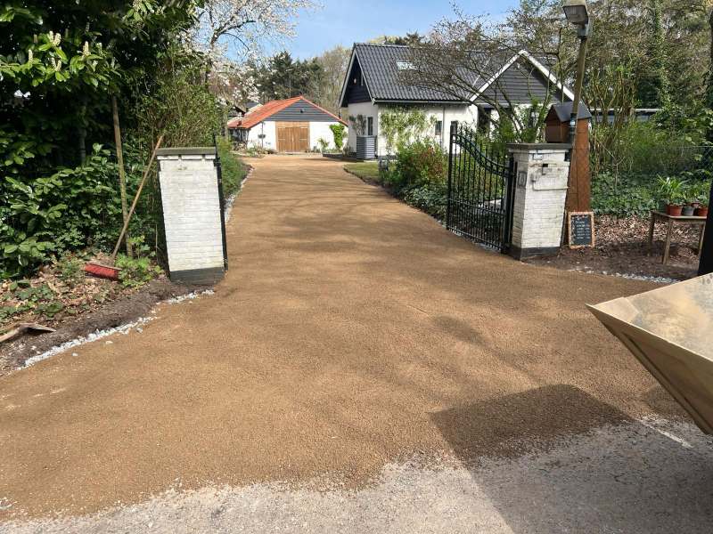 Eindresultaat aanleggen halfverharding door Van Weert